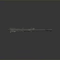 Modern Black Tactical Military Weapon with Rail System Ergonomic Grip and Accessories