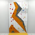 Indoor Climbing Wall Sport Equipment With Colorful Holds And Star Shaped Grips