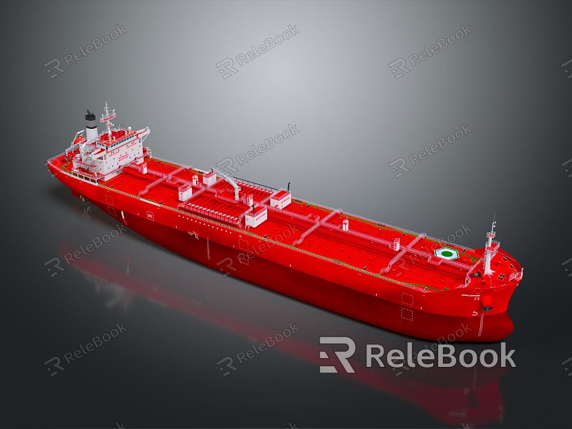 modern cargo ship large cargo ship oil tanker model