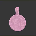 Golden Circular Pendant as Daily Life Accessory with Intricate Dragon Phoenix Carvings and Decorative Border