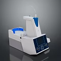 White And Blue Laboratory Testing Equipment With Digital Display Control Panel And Connecting Tube