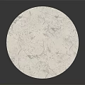 Modern Round Dining Table With White Marble Tabletop And Black Base
