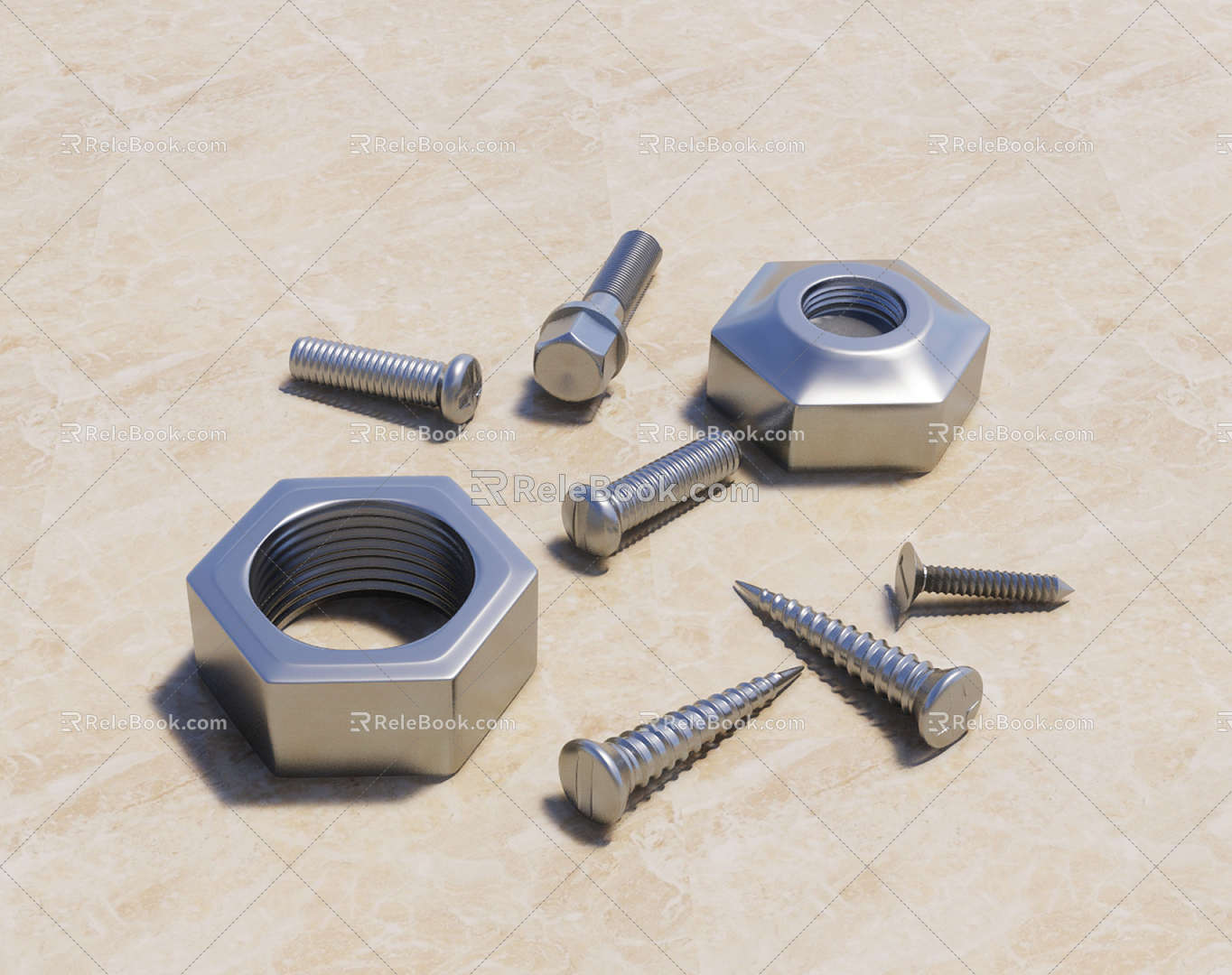 Screw cap bolt 3d model