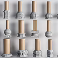 Chinese Style Pillar Foundation Pillar Stone Drum Pillar Foundation Stone Pillar Cornerstone Stone 3d model