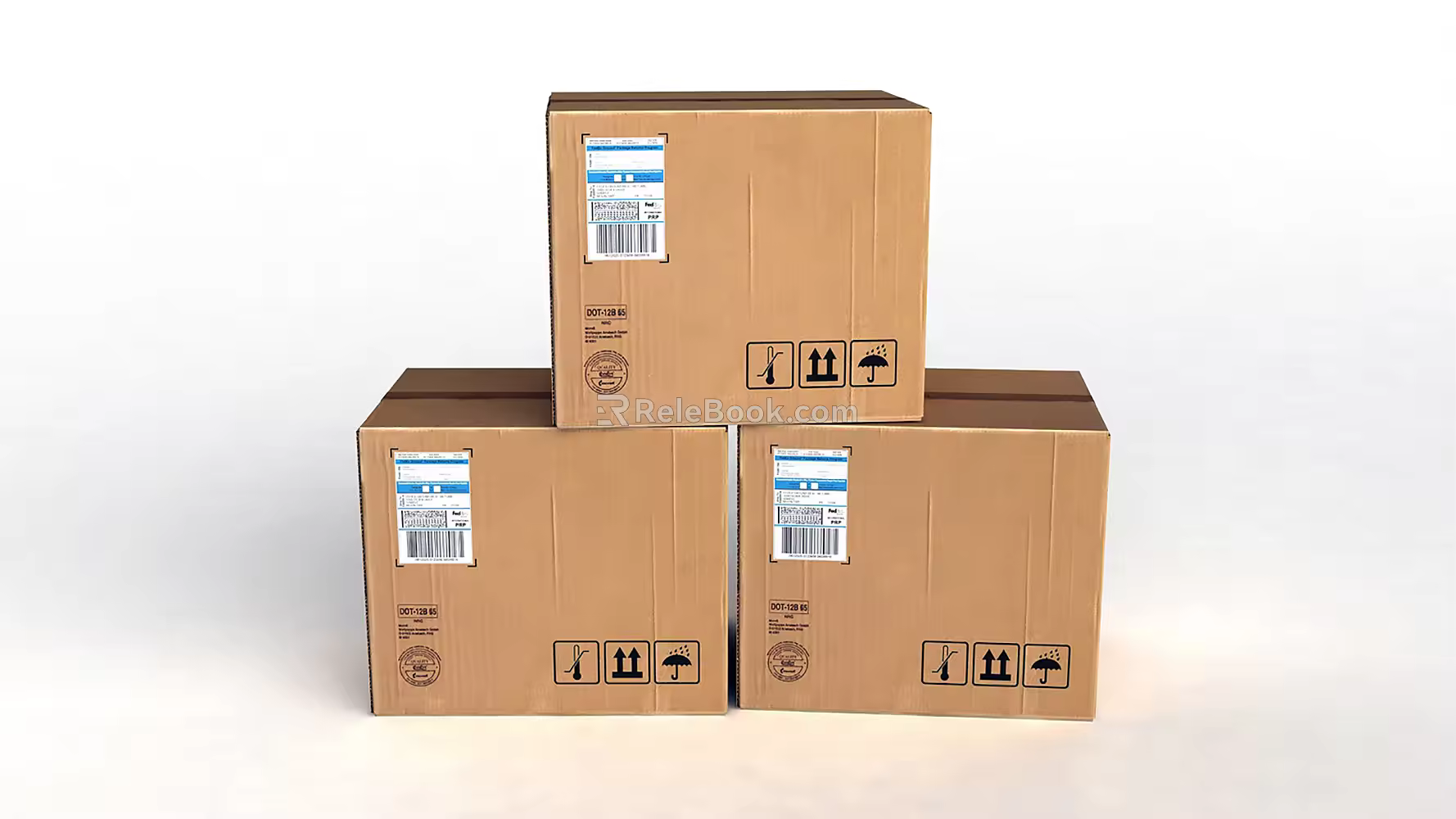 Modern Box Carton 3d model