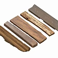 Natural Stone and Wood Material Samples with Various Textures and Colors for Design Projects