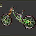 High Performance Green Mountain Bike With Full Suspension And Schwalbe Tires