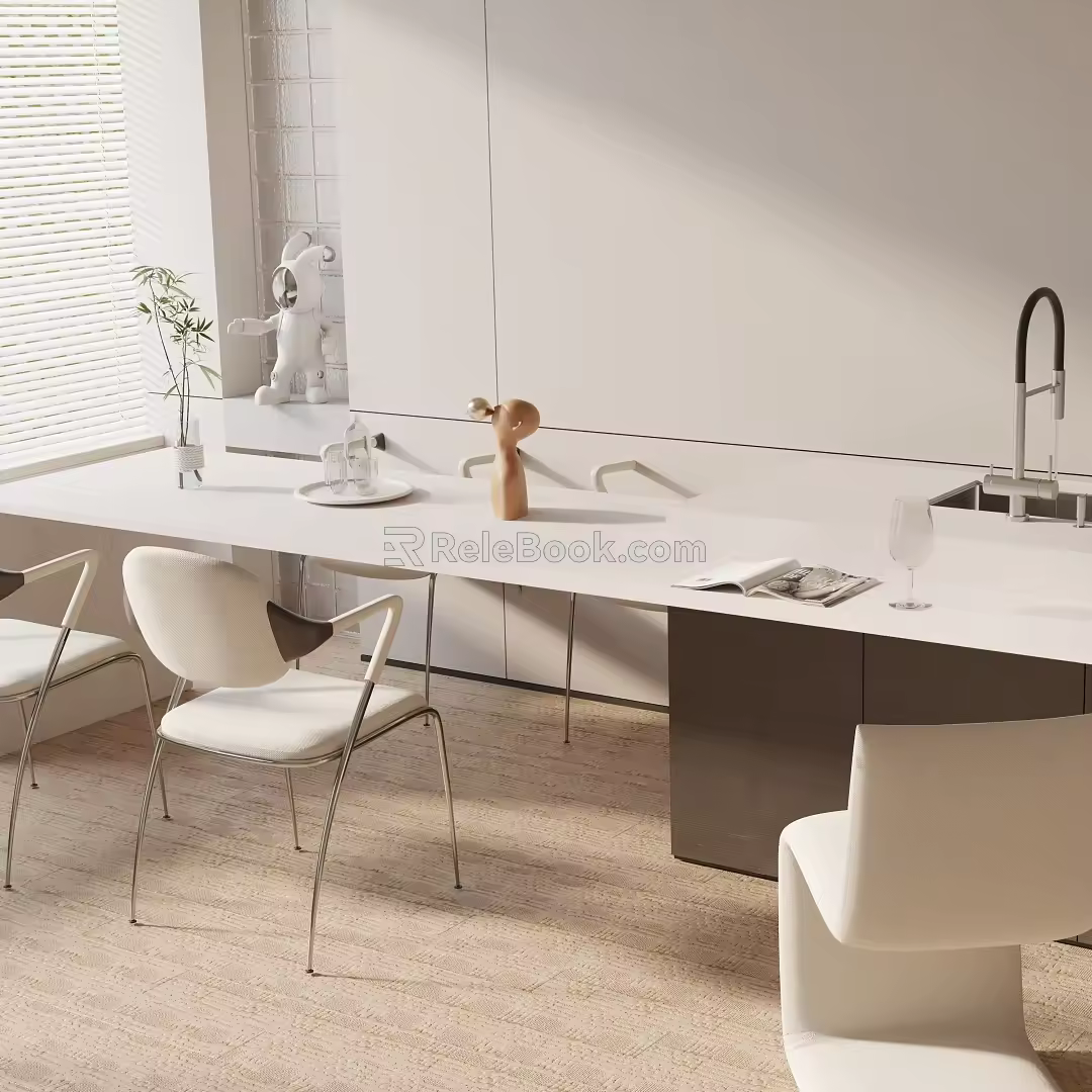 Modern table combination 3d model