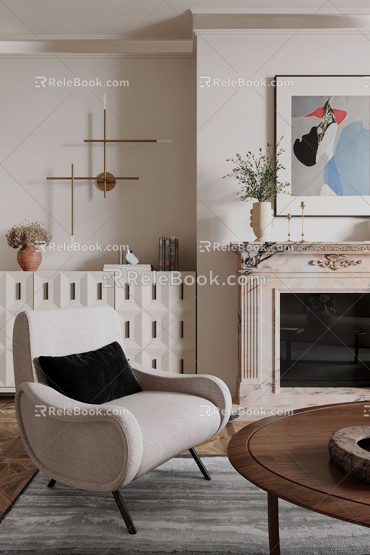 Medieval Living Room 3d model