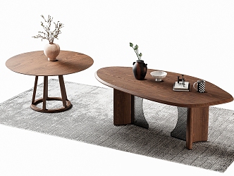 Middle style dining table 3d model