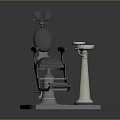 Dental Chair And Instrument Stand With Basin For Medical Clinic Setup