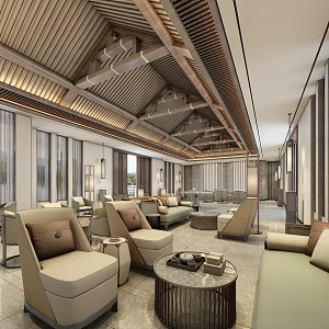 New Chinese Living Room 3d model