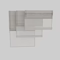 Modern White Window Curtains With Folded Design For Home Interior Decoration