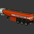 Orange And White Gas Combustion Tanker Truck Transport Vehicle Design