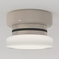 Modern Minimalist Flush Mount Ceiling Light With White Round Lampshade And Sleek Design
