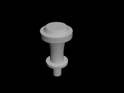 White Mechanical Industrial Component With Cylindrical Structure And Disk Shaped Parts 3d model