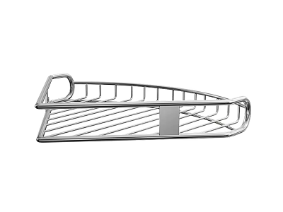 Stainless Steel Bathroom Shower Storage Rack With Grid Design For Toiletries 3d model