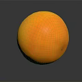Fresh Bright Yellow Orange With Smooth Textured Skin On Black Background And Reflection