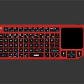 Functional Red Keyboard with Built in Screen and Multimedia Keys Electronic Device 3d model
