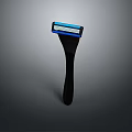 Ergonomic Black Razor With Blue Blade For Men's Daily Grooming Needs
