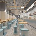 Modern Restaurant Fashion Niuba Powder Shop 3d model