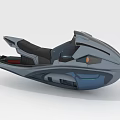 Modern Sleek Jet Ski With Blue Gray Design Black Seat And Control Panel