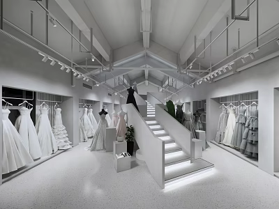 Style Wedding Dress Exhibition Hall 3d model