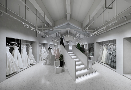 Style Wedding Dress Exhibition Hall 3d model