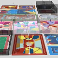 Various Colorful Sports Equipment Court Layout Designs For Athletic Use