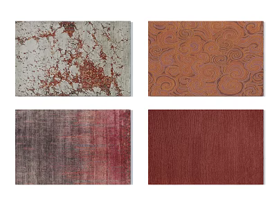 Square Rugs With Diverse Patterns Textures And Color Choices For Home Decor 3d model