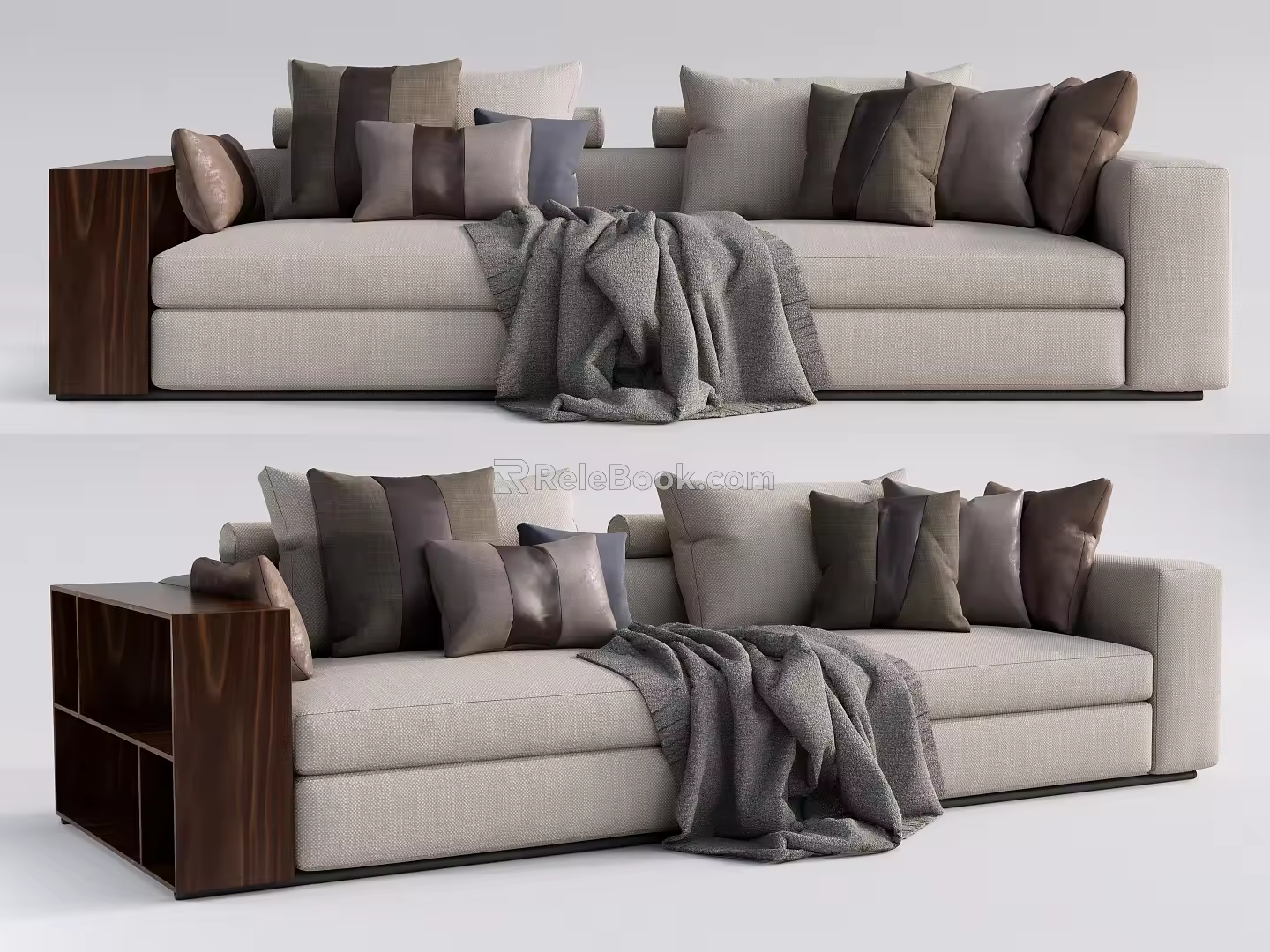 Modern Multiplayer Sofa Double Sofa Three-Seat Sofa 3d model