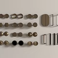 French Middle Ancient Handle Cabinet Door Handle Cabinet Door Handle Round Handle Metal Handle French Handle 3d model