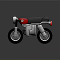 Stylish Red And Black Motorcycle With Black Seat Red Body And Black Wheels
