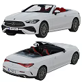 White Luxury Convertible Car With Red Black Interior Sharp Headlights And Alloy Wheels