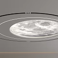 Modern Circular Ceiling Design With Moon Pattern Illuminated Rings And Recessed Lighting
