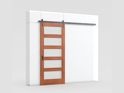 Modern Barn Door 3d model