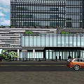 Modern Office Building Complex With Central Courtyard And Landscaped Green Spaces