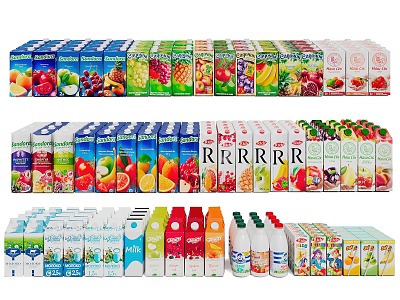 Modern Beverage Commodity Display Dairy Products model