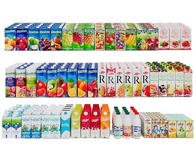 Modern Beverage Commodity Display Dairy Products 3d model