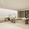 Modern Tea Room With Minimalist Furniture And Plant Decor