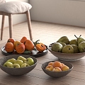 Fruit fruit plate ornaments 3d model