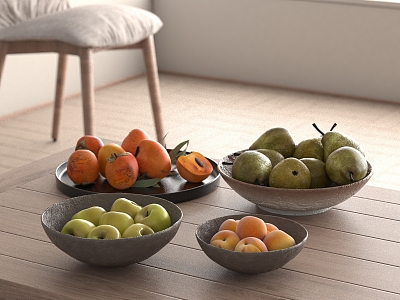 Fruit fruit plate ornaments 3d model