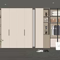 Modern Wardrobe Interior Design With Open Shelves Books Decorations And Clothing Storage