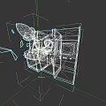 Boutique Arcade Machine Sculpture Featuring White Figure And Display Panel