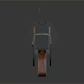 Creative Weapon 3D Gun Model With Wooden Grip And Toilet Paper Roll