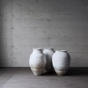 Quiet Pottery Pot Decoration 3d model