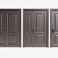 Modern Security Doors With Double And Single Panel Designs For Home Safety 3d model
