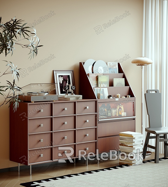 Modern Qui Decorative Cabinet Bucket Cabinet Storage Cabinet Sideboard Decoration Combination model