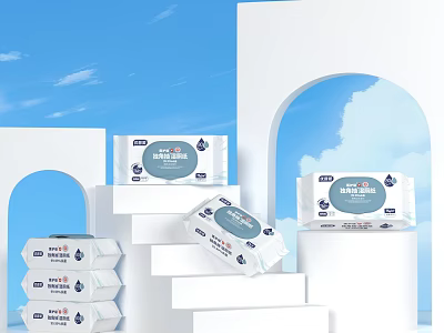 Baby Wipes Gentle Hypoallergenic Moisturizing Soft Pack for Newborn Sensitive Skin 3d model