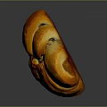 Golden Flaky Buttery Croissant Freshly Baked With Crispy Layers On Dark Background